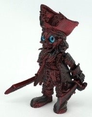 Подвижная игрушка антистресс 3D Пират Луи арт.1402 ; европодвес