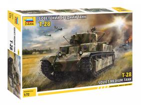5064 Сборная модель Советский средний танк Т-28(сборка с клеем)